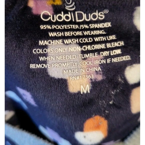 Cuddl Duds 2pc Long Sleeve Purple Abstract Print Pajamas Sz M Pockets Plush - Picture 8 of 8
